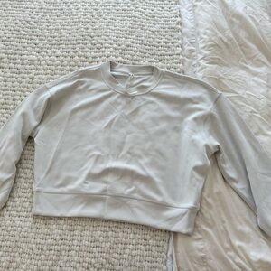 BRAND NEW Lululemon Softstreme Perfectly Oversized Cropped Crew in Bone